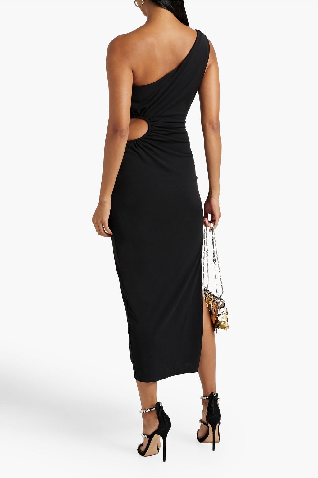 NICHOLAS One-shoulder cutout stretch-jersey midi dress