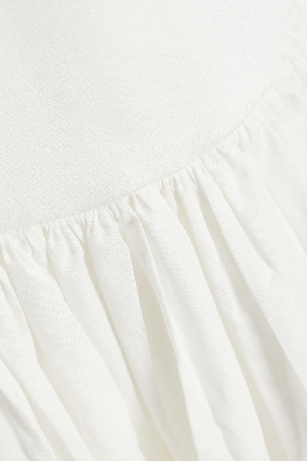 NICHOLAS Stretch-knit paneled cotton-poplin maxi dress