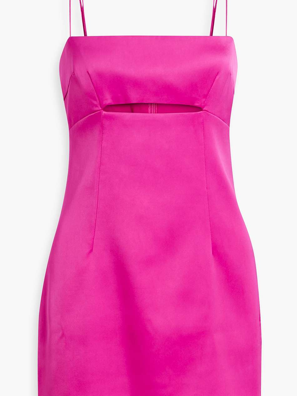lomy cutout satin mini dress