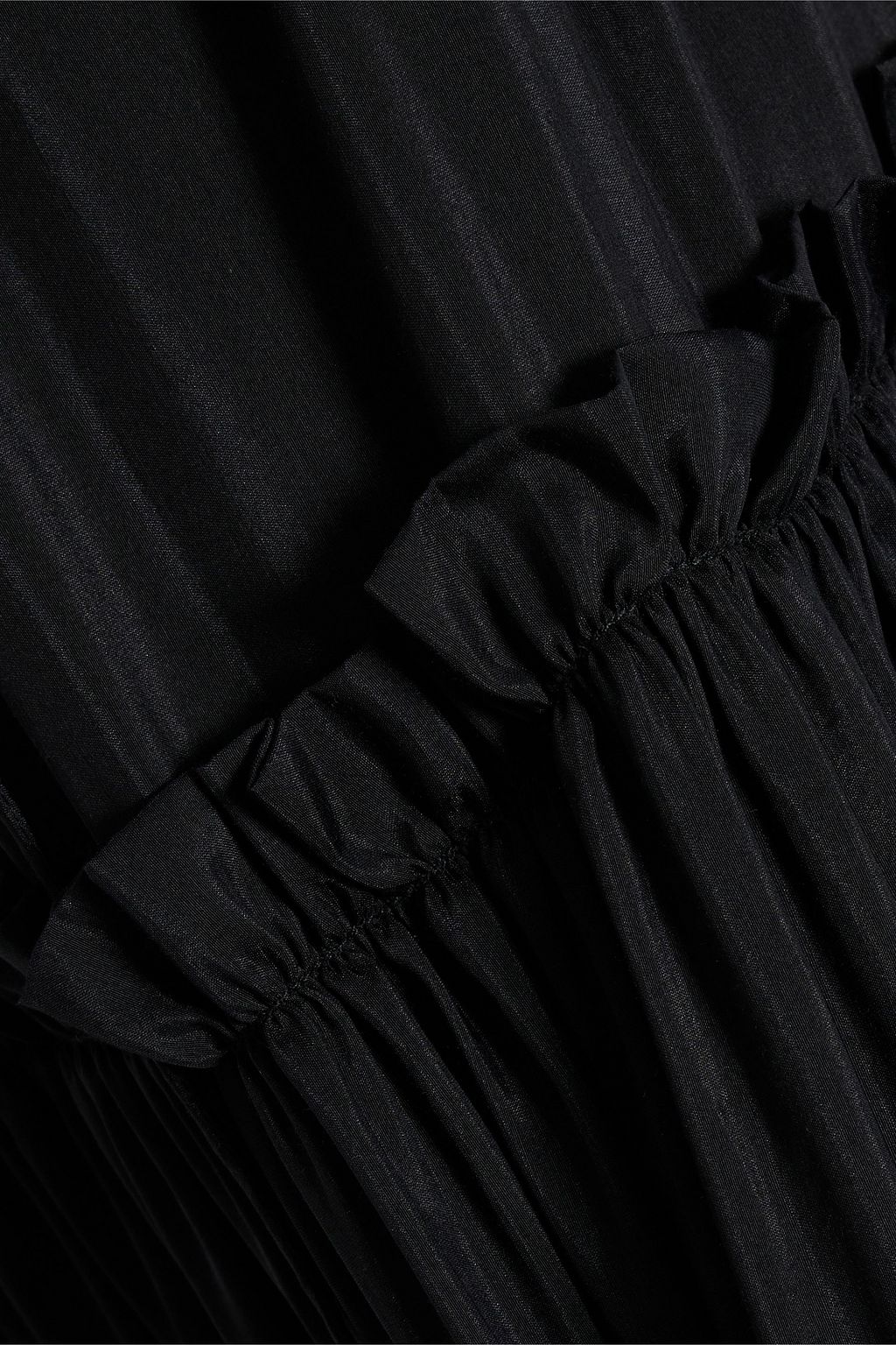 NICHOLAS Shirred cotton and silk-blend voile maxi dress