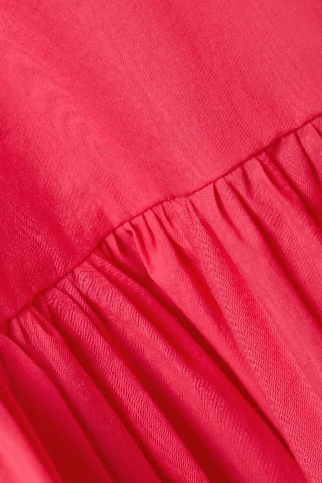 THE FRANKIE SHOP Midikleid aus Baumwollpopeline mit Raffung
