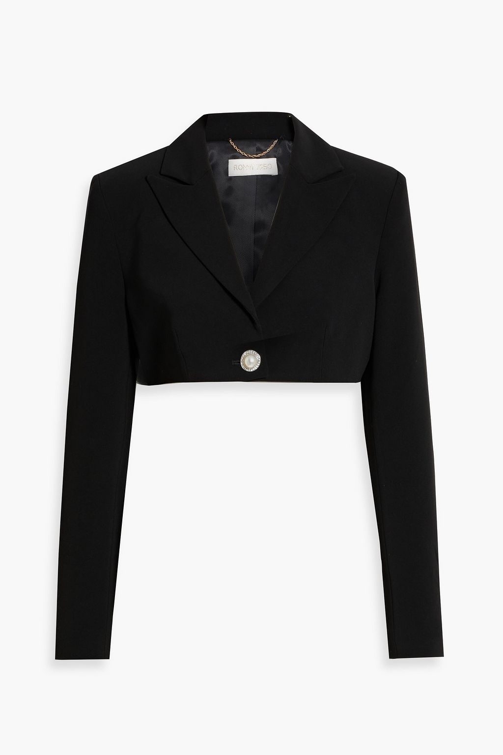 RONNY KOBO Porran cropped crystal-embellished crepe blazer | THE OUTNET