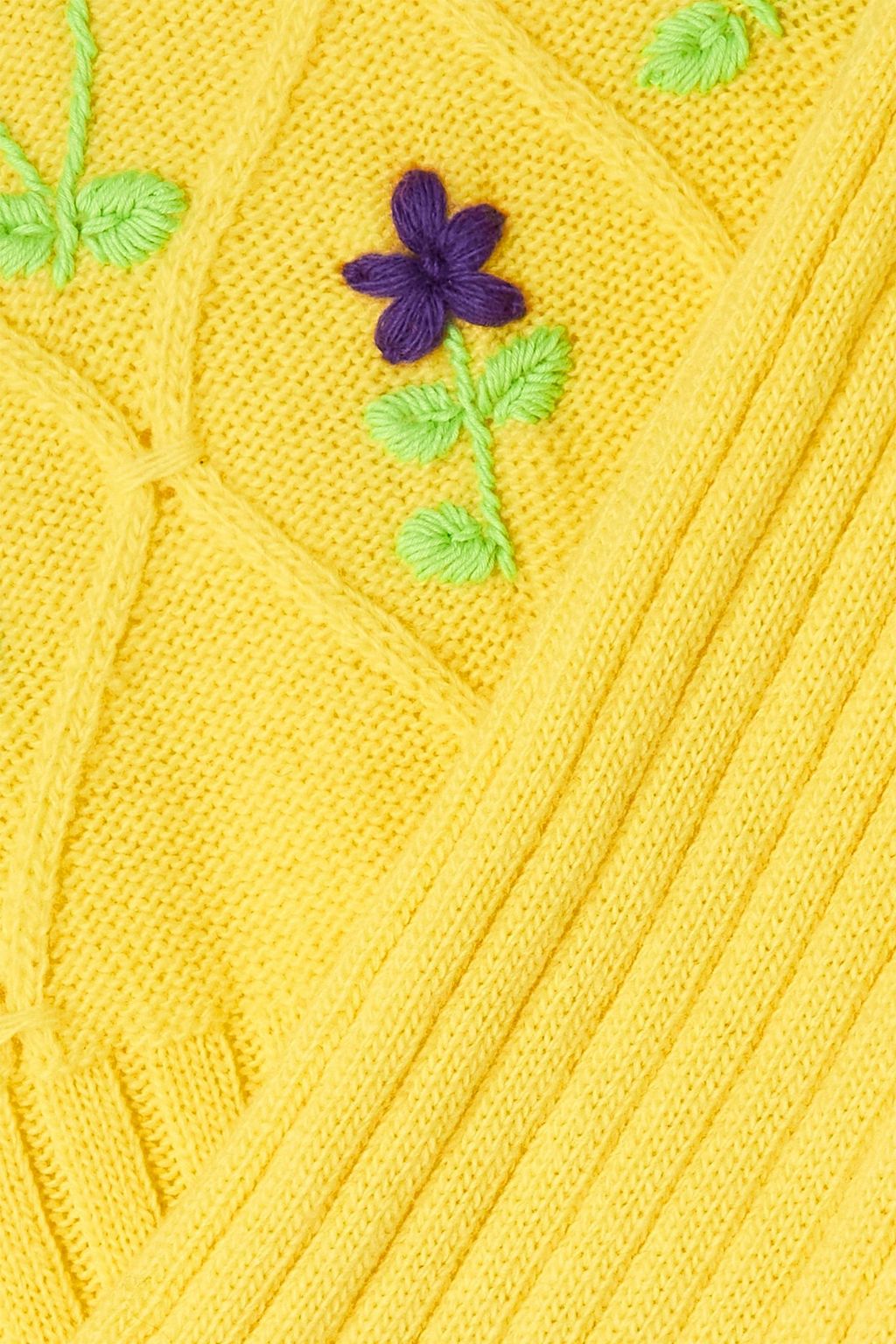 CORMIO Oma embroidered ribbed wool sweater