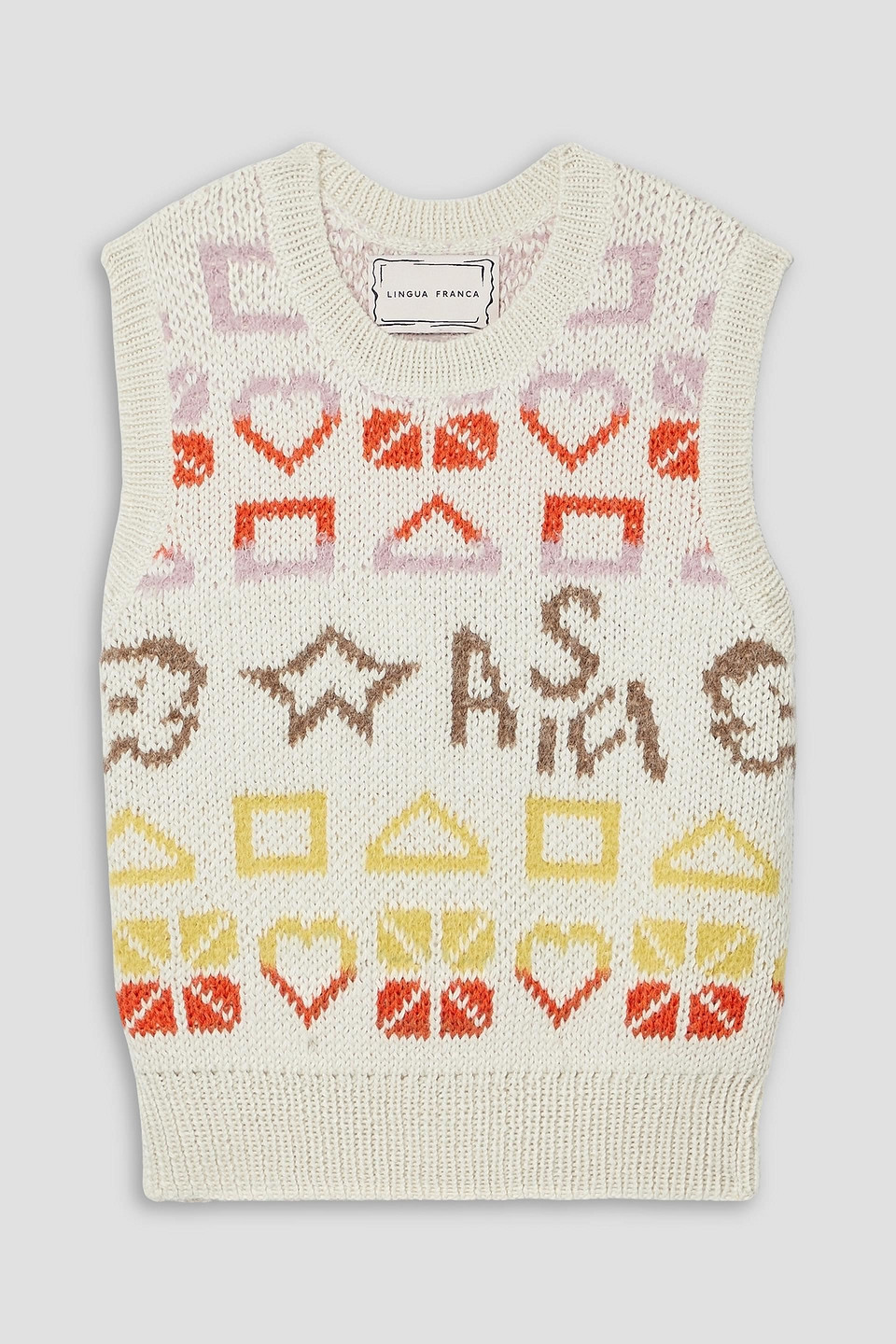As If alpaca-blend jacquard vest