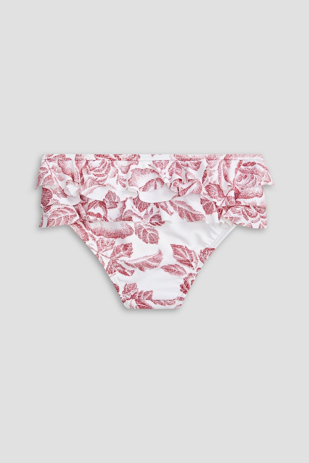 ZIMMERMANN Kids Roza Bikini-Höschen mit floralem Print und Rüschen