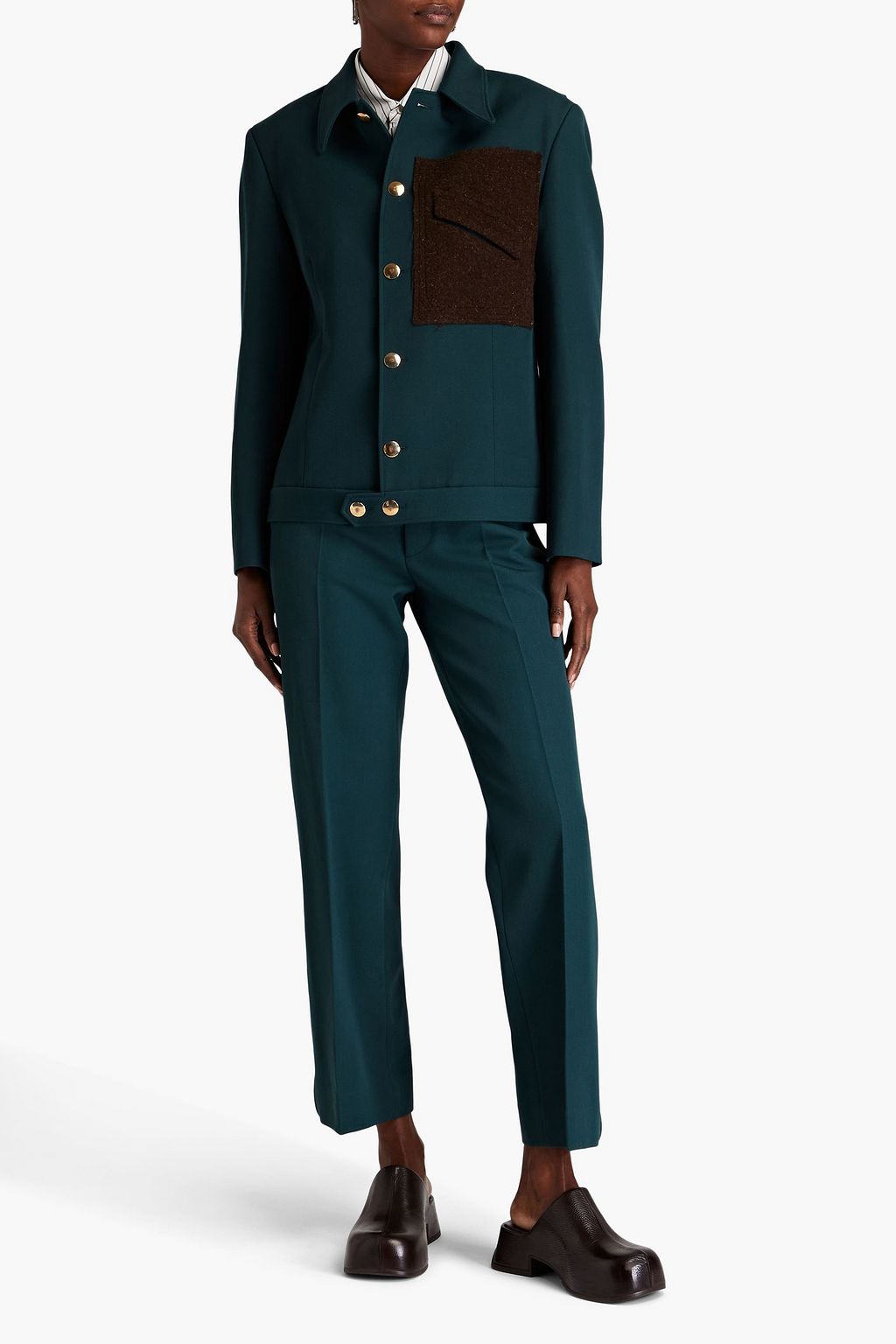 MAISON MARGIELA Felt-trimmed twill jacket