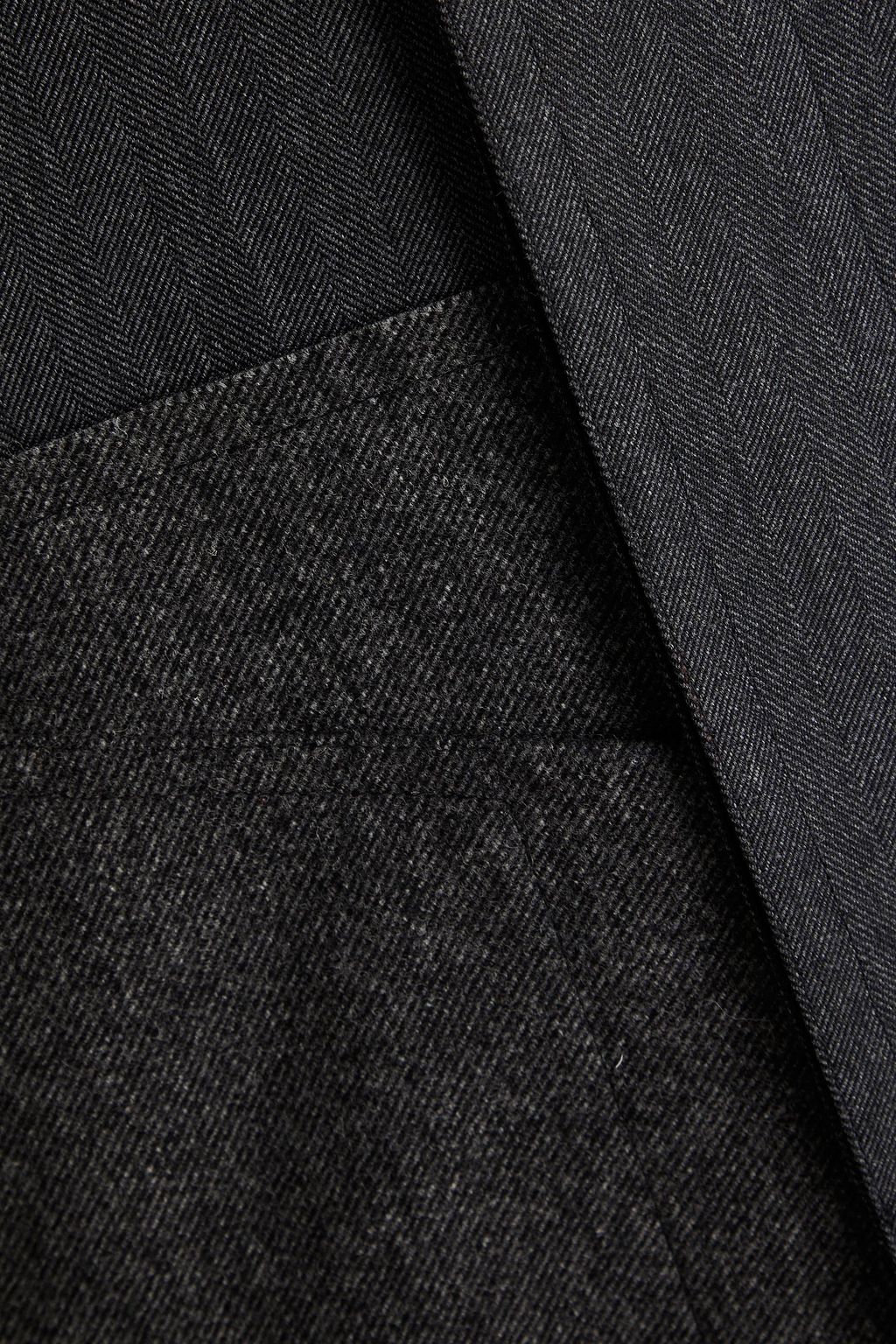 MAISON MARGIELA Appliquéd herringbone wool coat