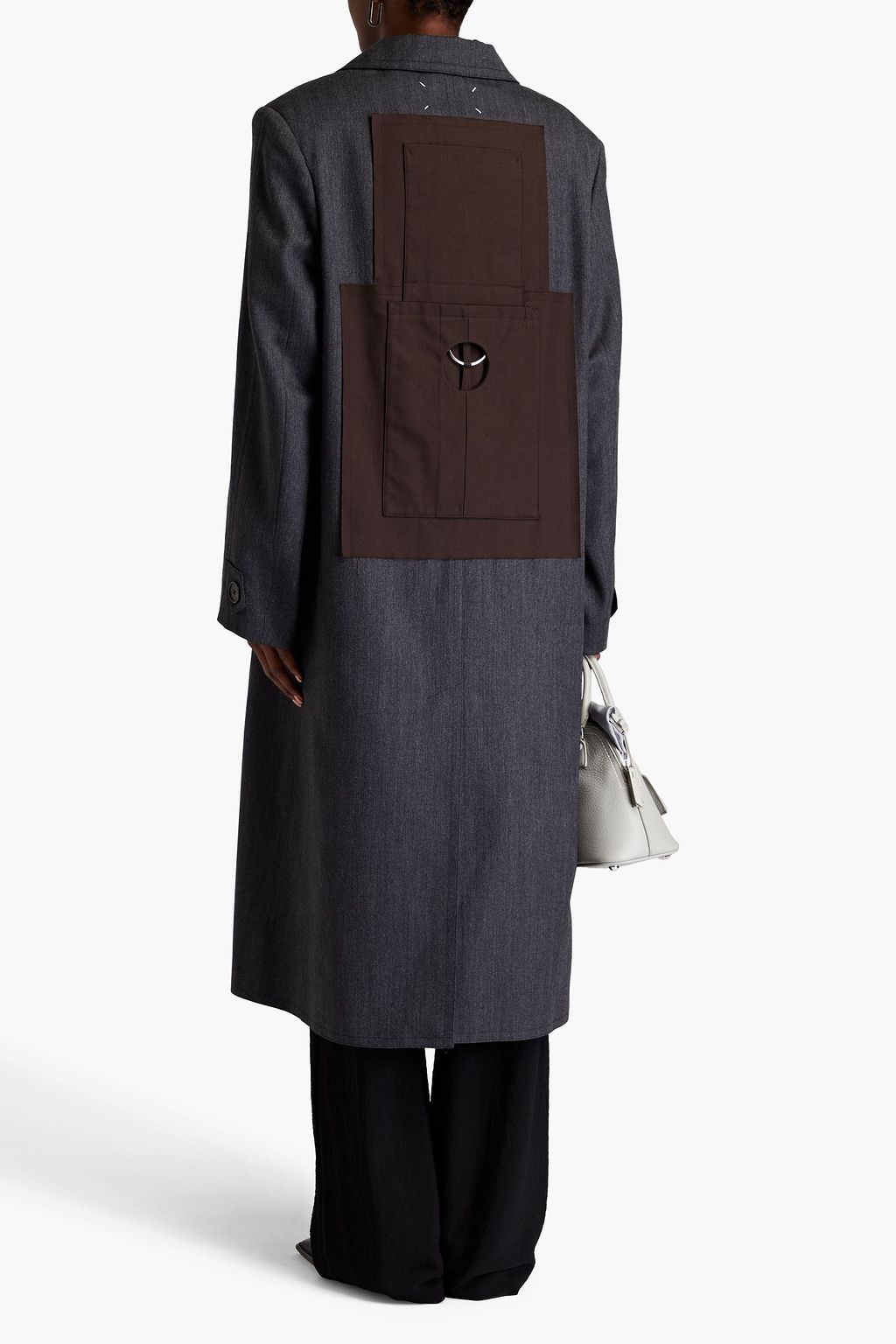 MAISON MARGIELA Appliquéd herringbone wool coat