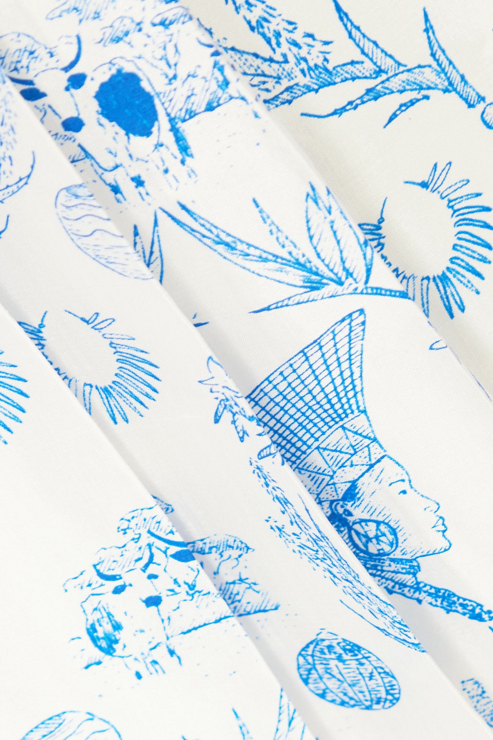 SINDISO KHUMALO PRINTED SILK-SHANTUNG SKIRT