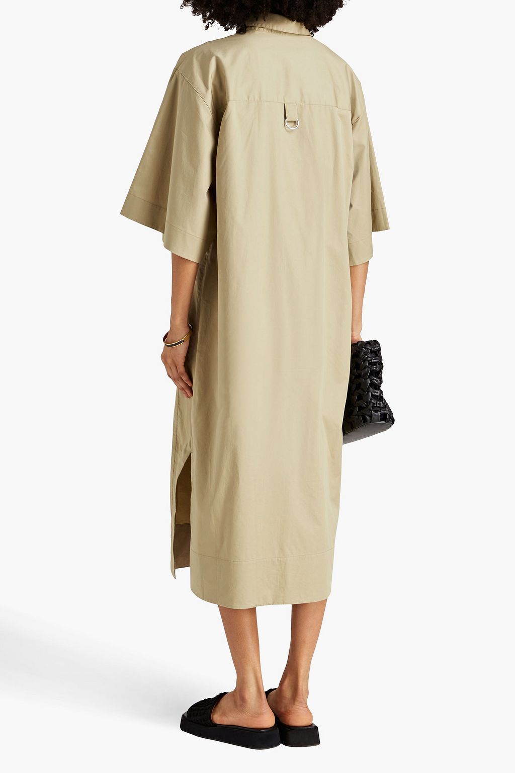 TIBI コットンポプリン シャツワンピース