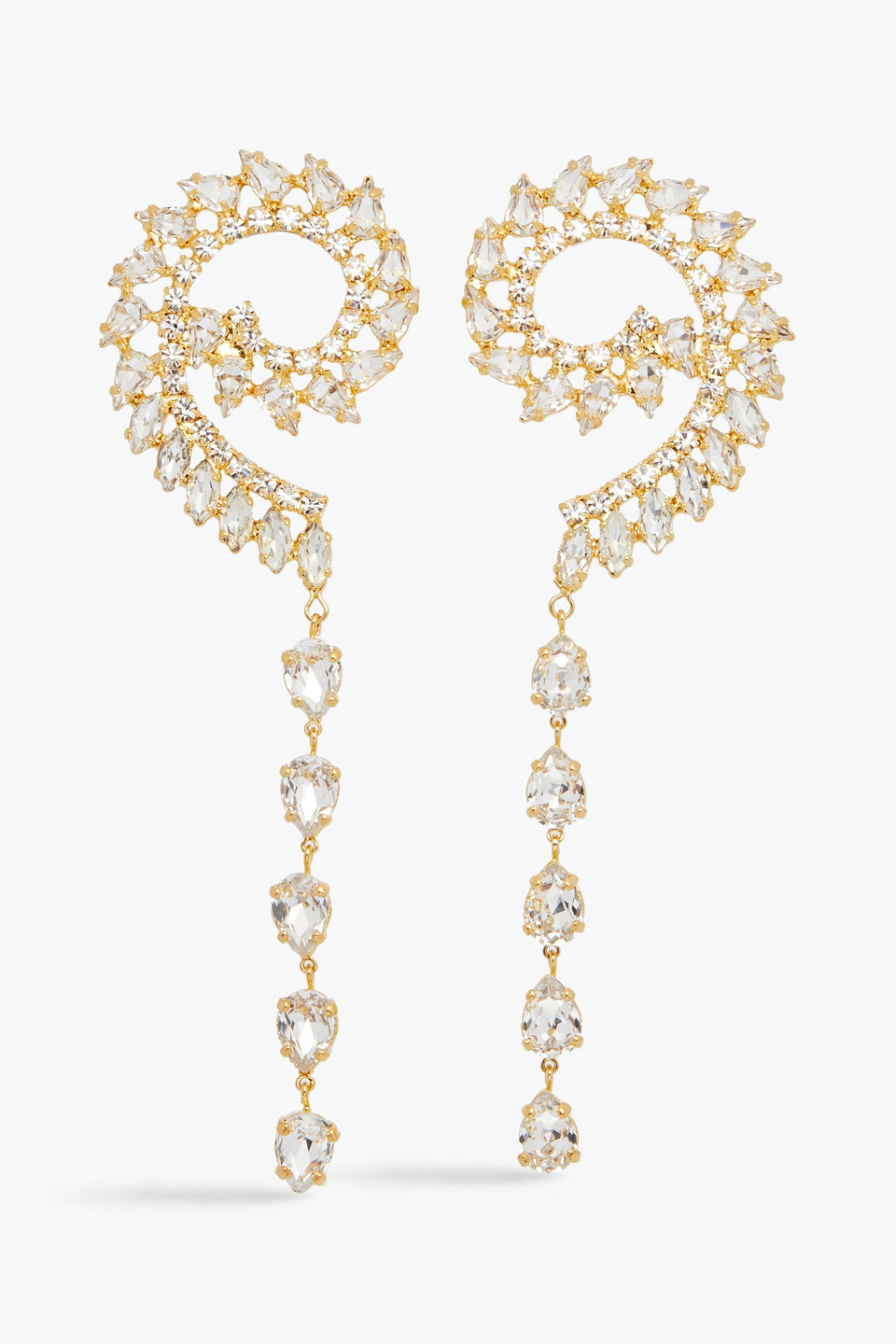MAGDA BUTRYM GOLD-TONE CRYSTAL EARRINGS