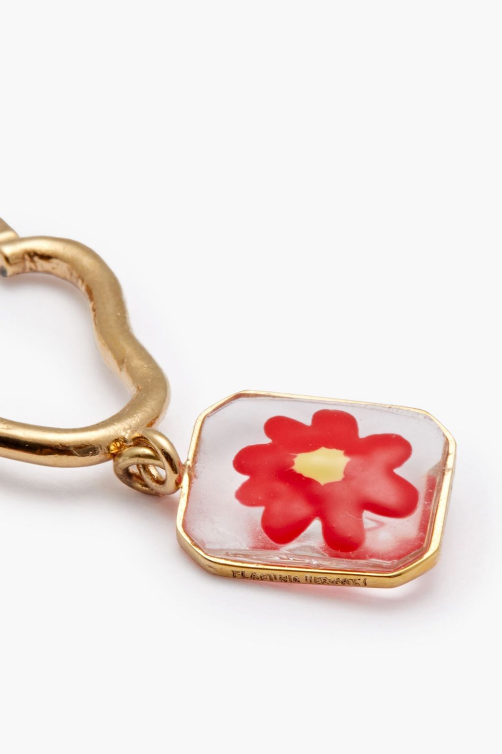 MARNI Gold-tone resin earrings