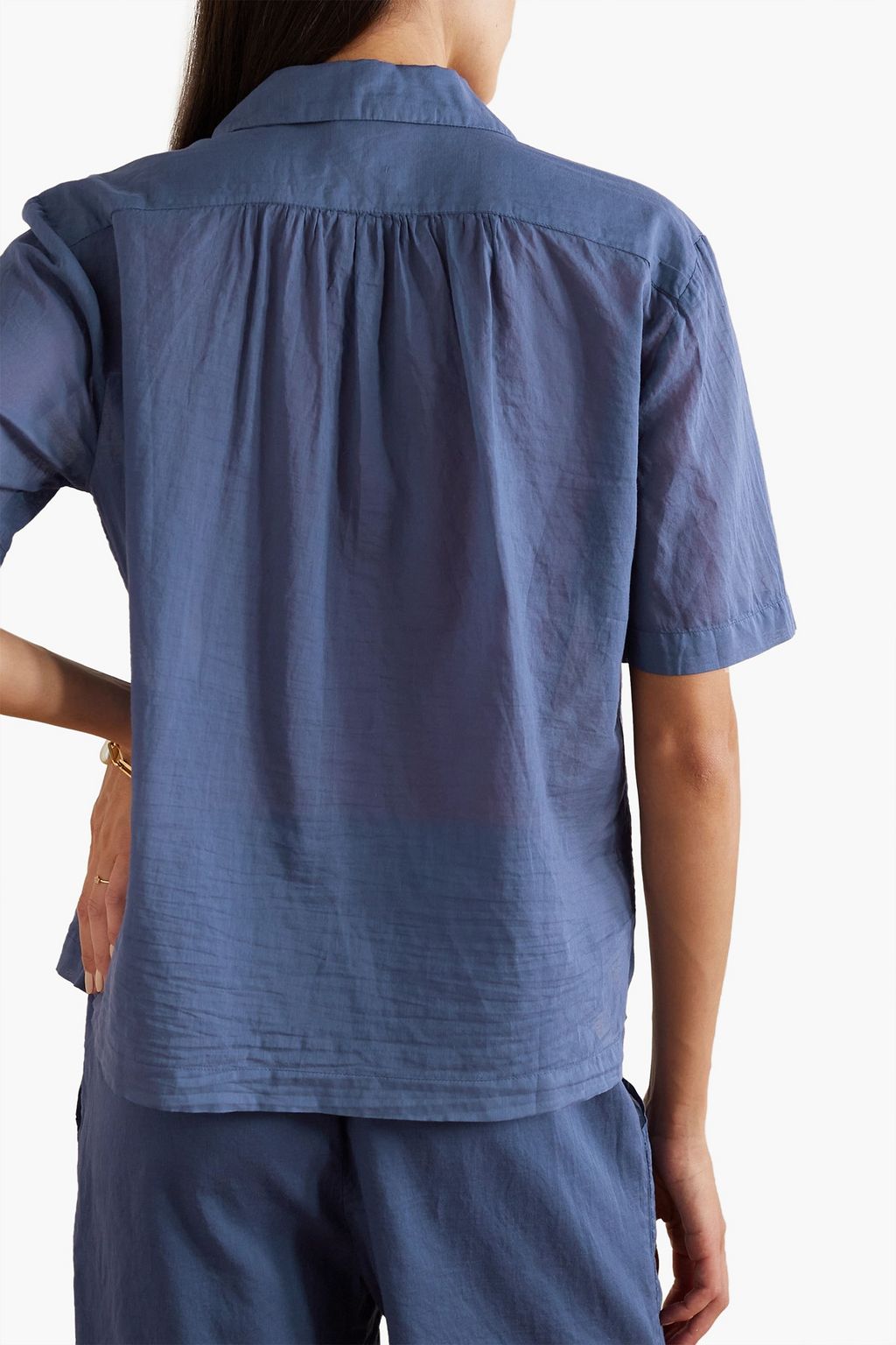 SKIN Blaine cotton-voile pajama top