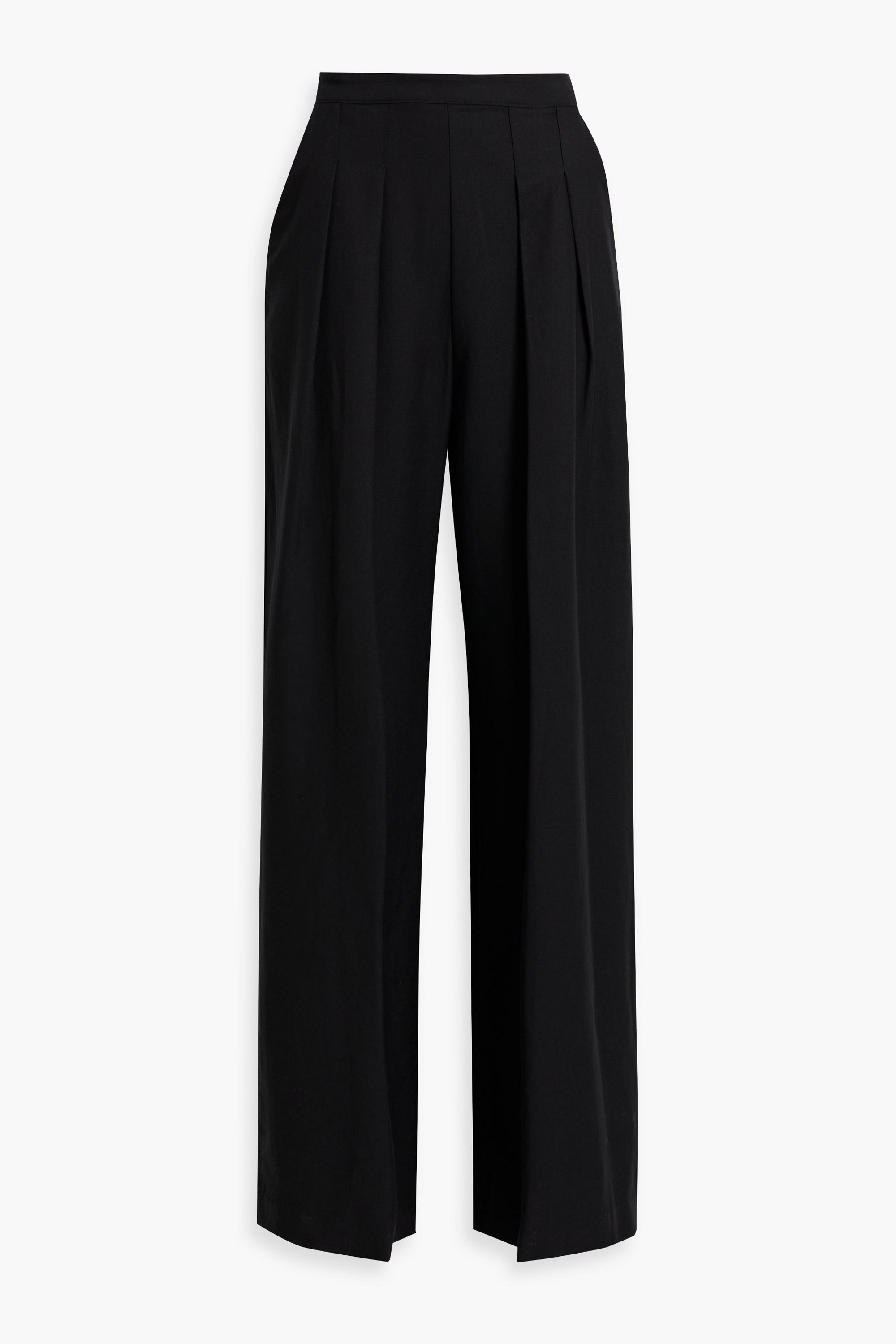 Enza Costa TENCEL™, linen and cotton-blend wide-leg pants