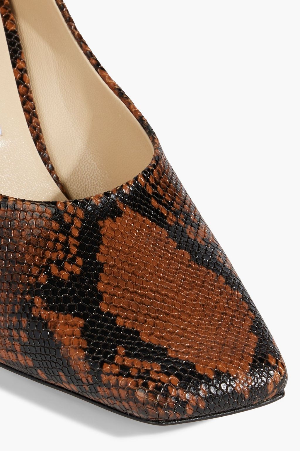 JIMMY CHOO Marcela 85 snake-effect leather pups