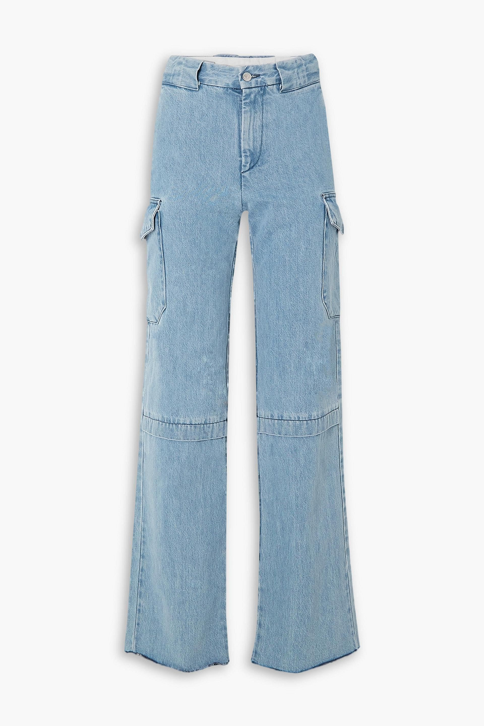 Commission Crash High-rise Straight-leg Jeans In Light Denim