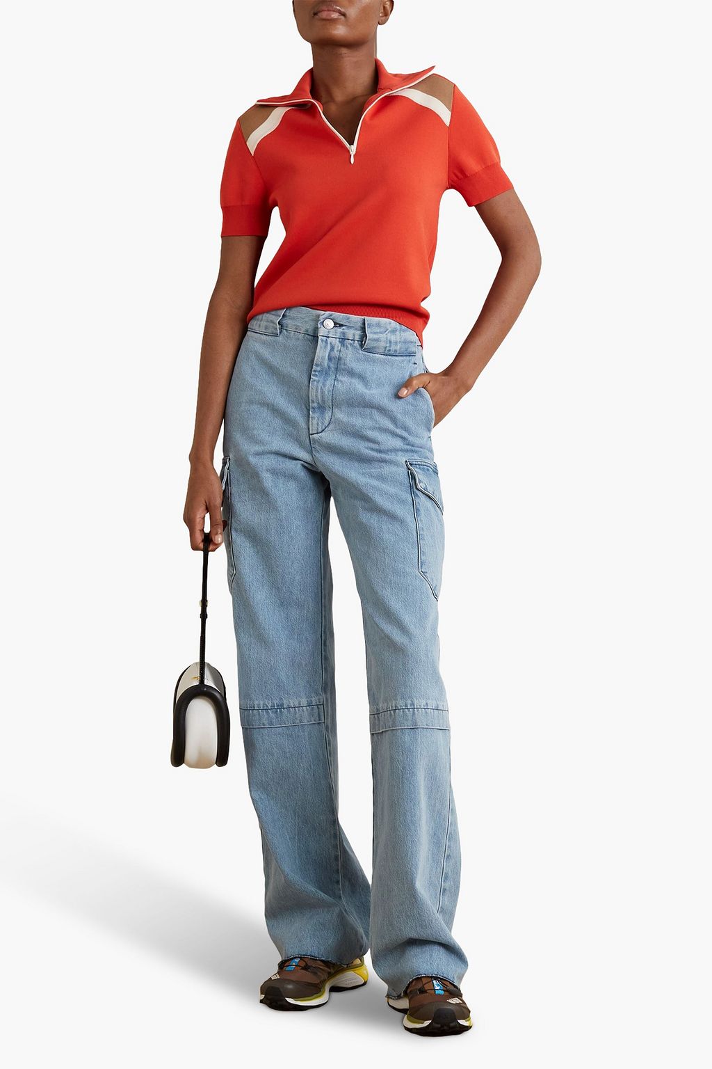 COMMISSION Crash high-rise straight-leg jeans