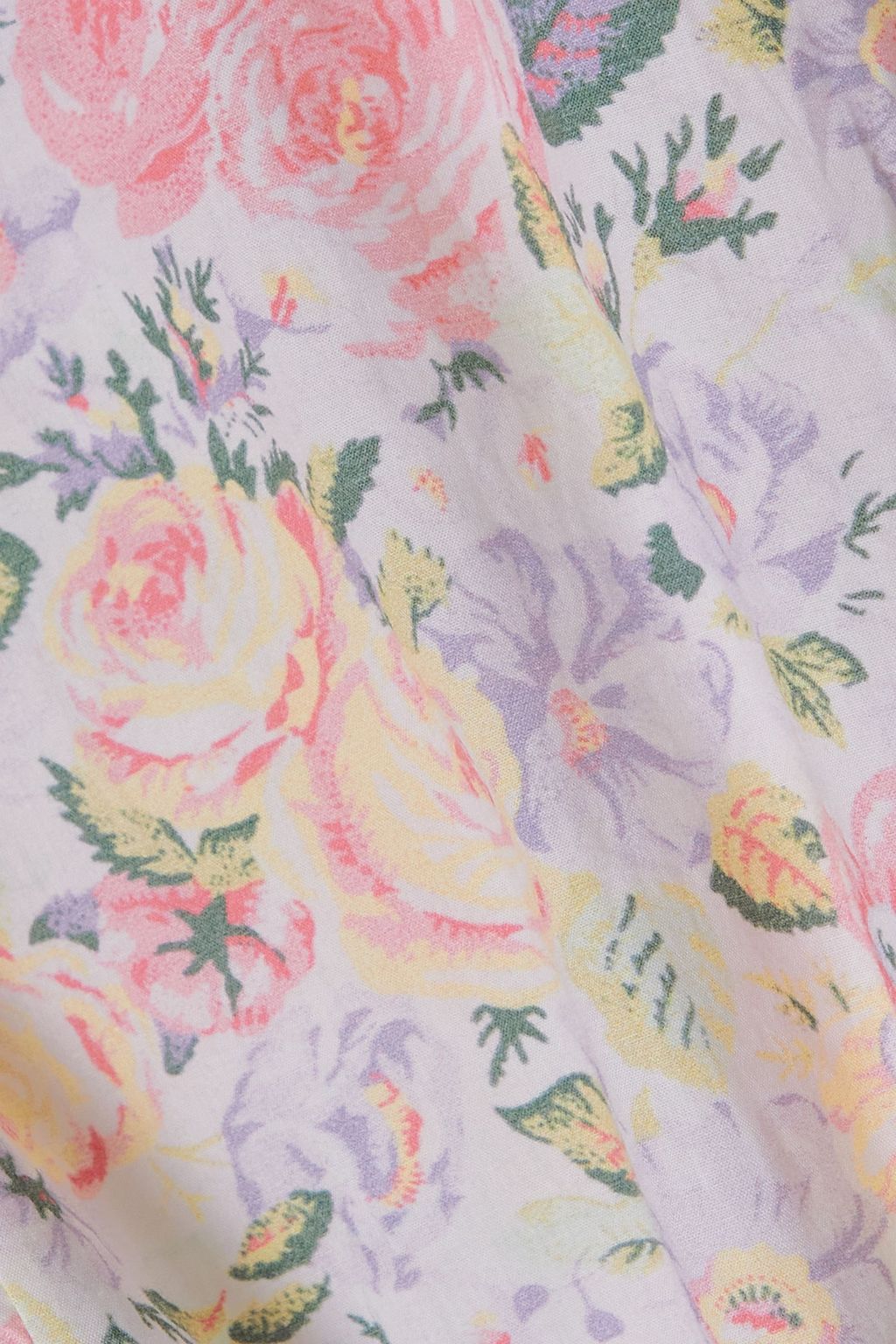 BATSHEVA X LAURA ASHLEY بلوزة قصيرة من قطن بوبلين مزينة بكشاكش وطبعة الأزهار