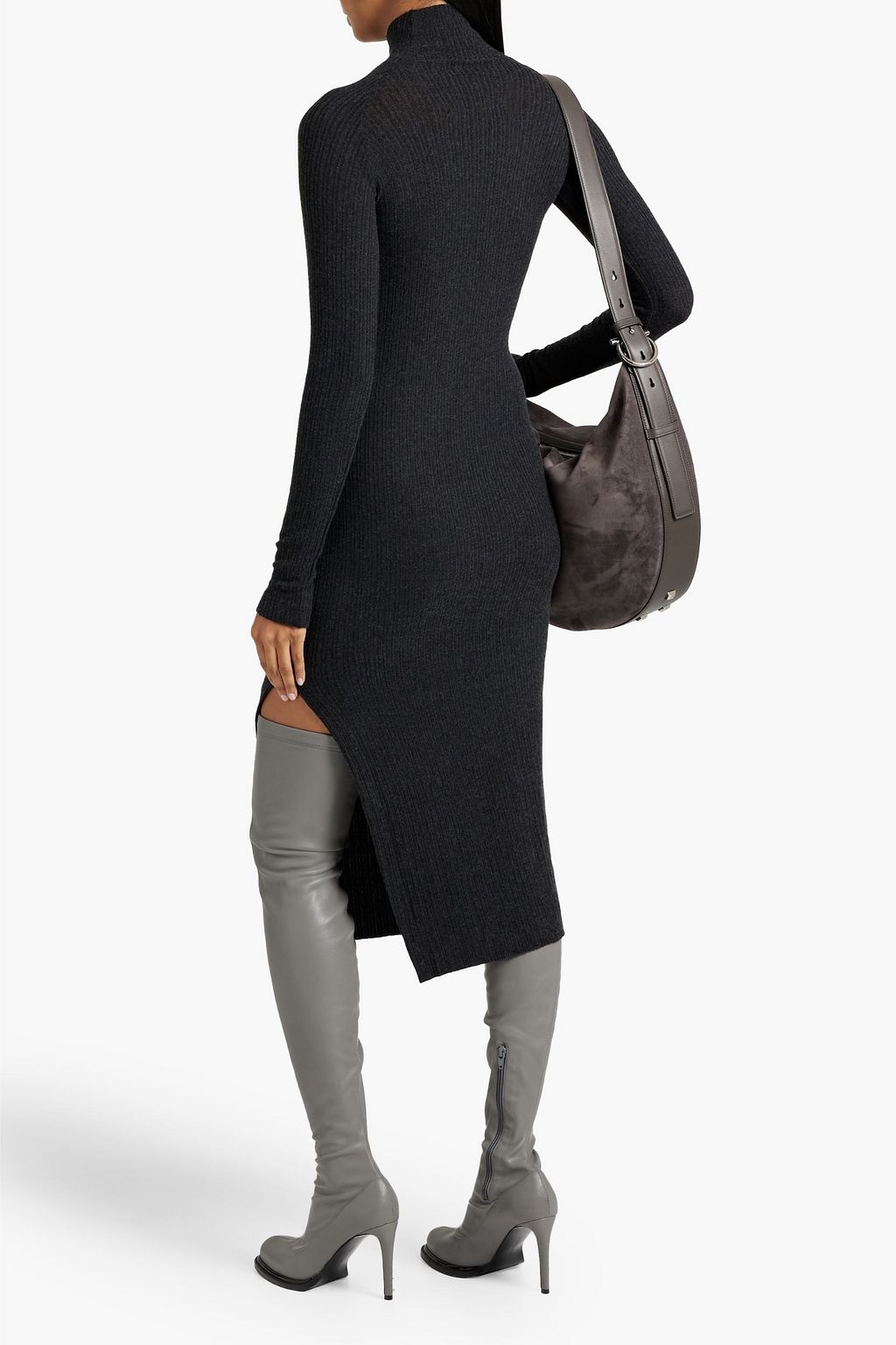 ENZA COSTA Ribbed modal-blend midi dress