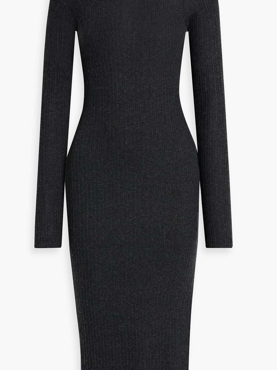 ribbed modal-blend midi dress