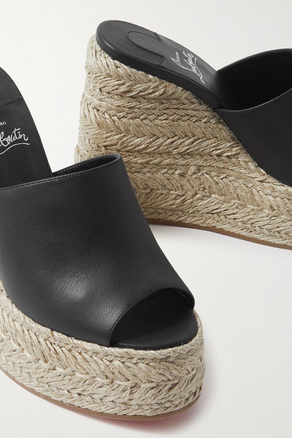 CHRISTIAN LOUBOUTIN Ariella Zeppa 130 leather wedge mules