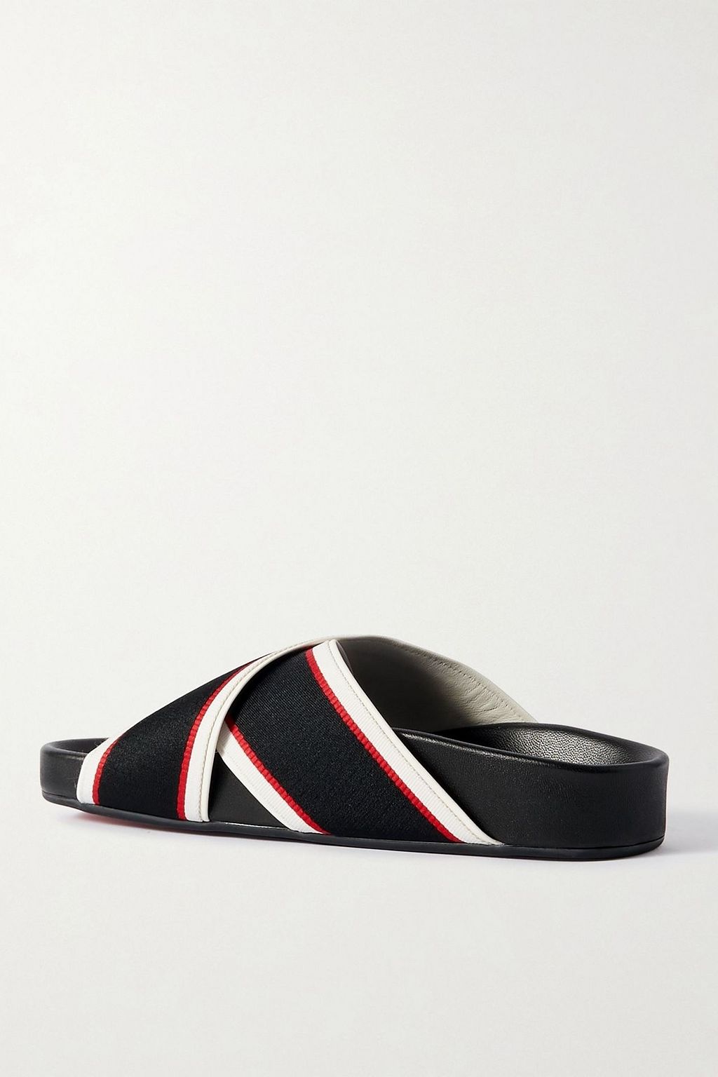 CHRISTIAN LOUBOUTIN Hot Cross Bizz striped grosgrain slides