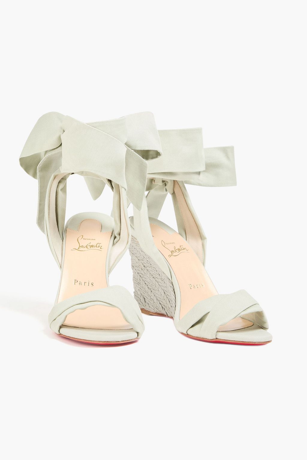 CHRISTIAN LOUBOUTIN Melides du Désert 85 gabardine espadrille wedge sandals