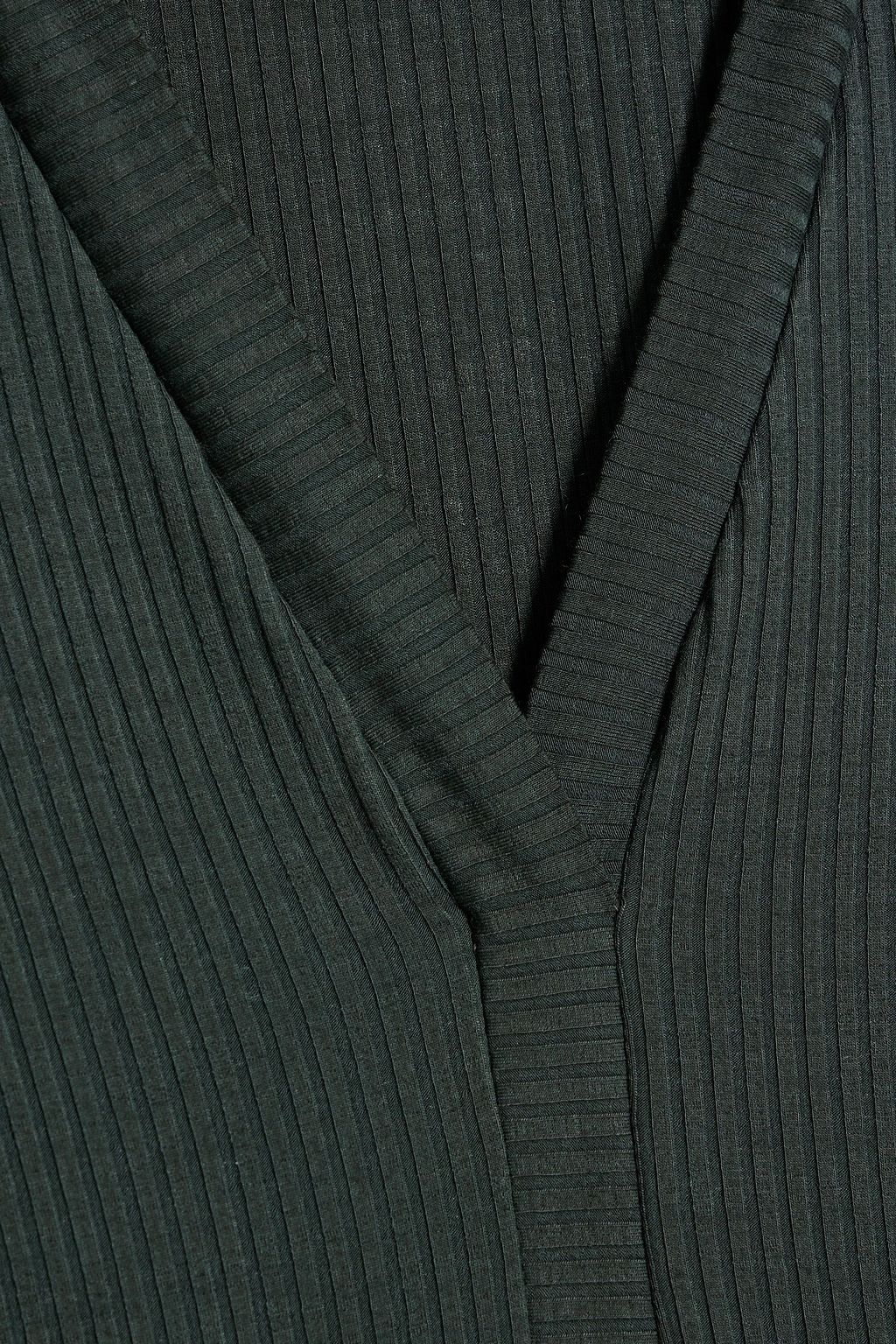 ENZA COSTA Ribbed jersey midi dress