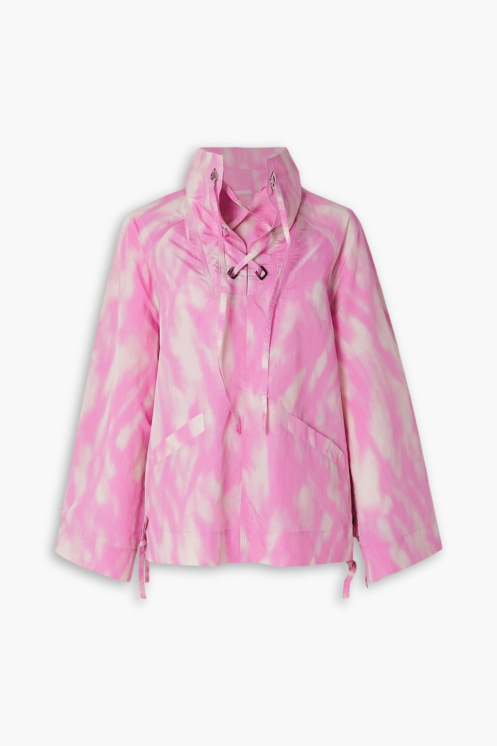 Tie dyed shell raincoat
