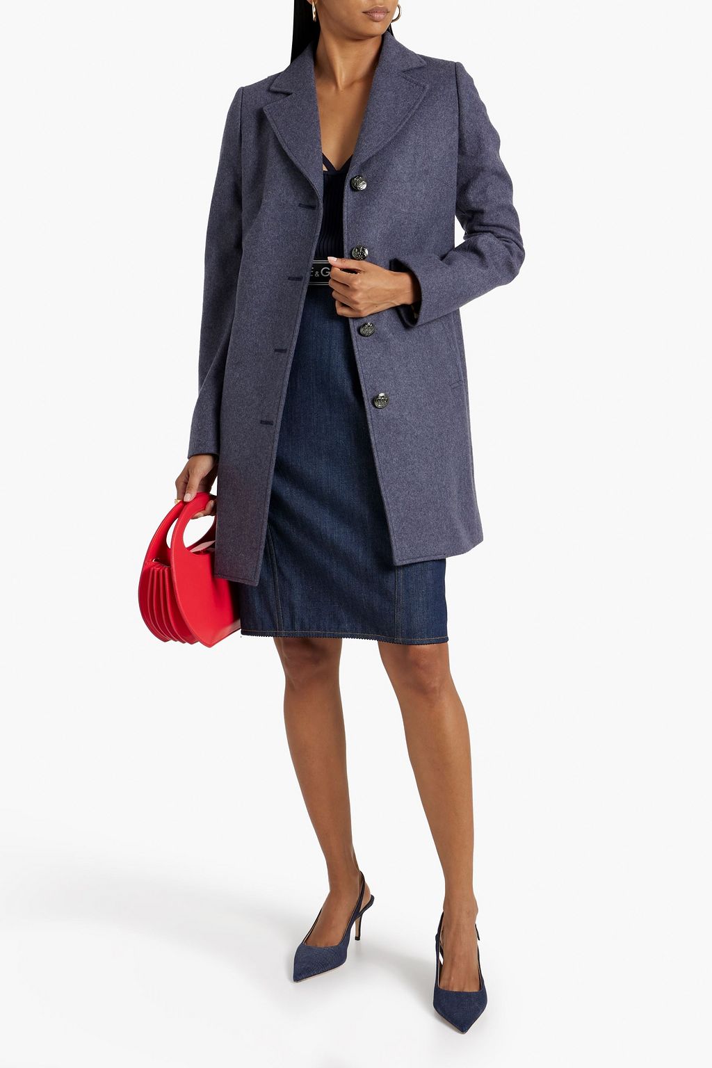 DOLCE&GABBANA Brushed-felt coat