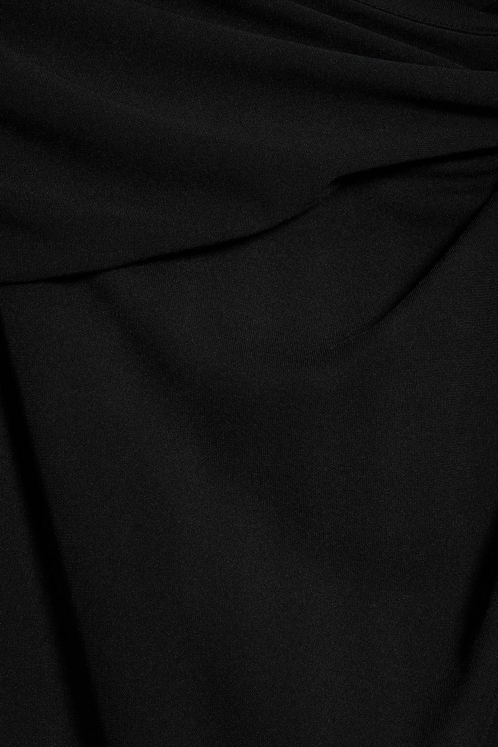 NICHOLAS Asymmetric knotted crepe midi skirt