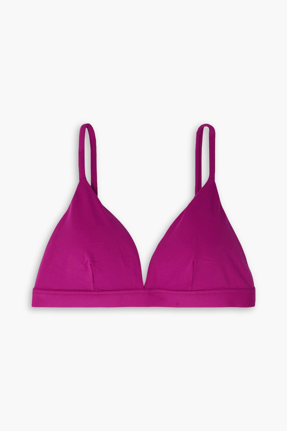 Skin The Audrey Triangle Bikini Top In Magenta