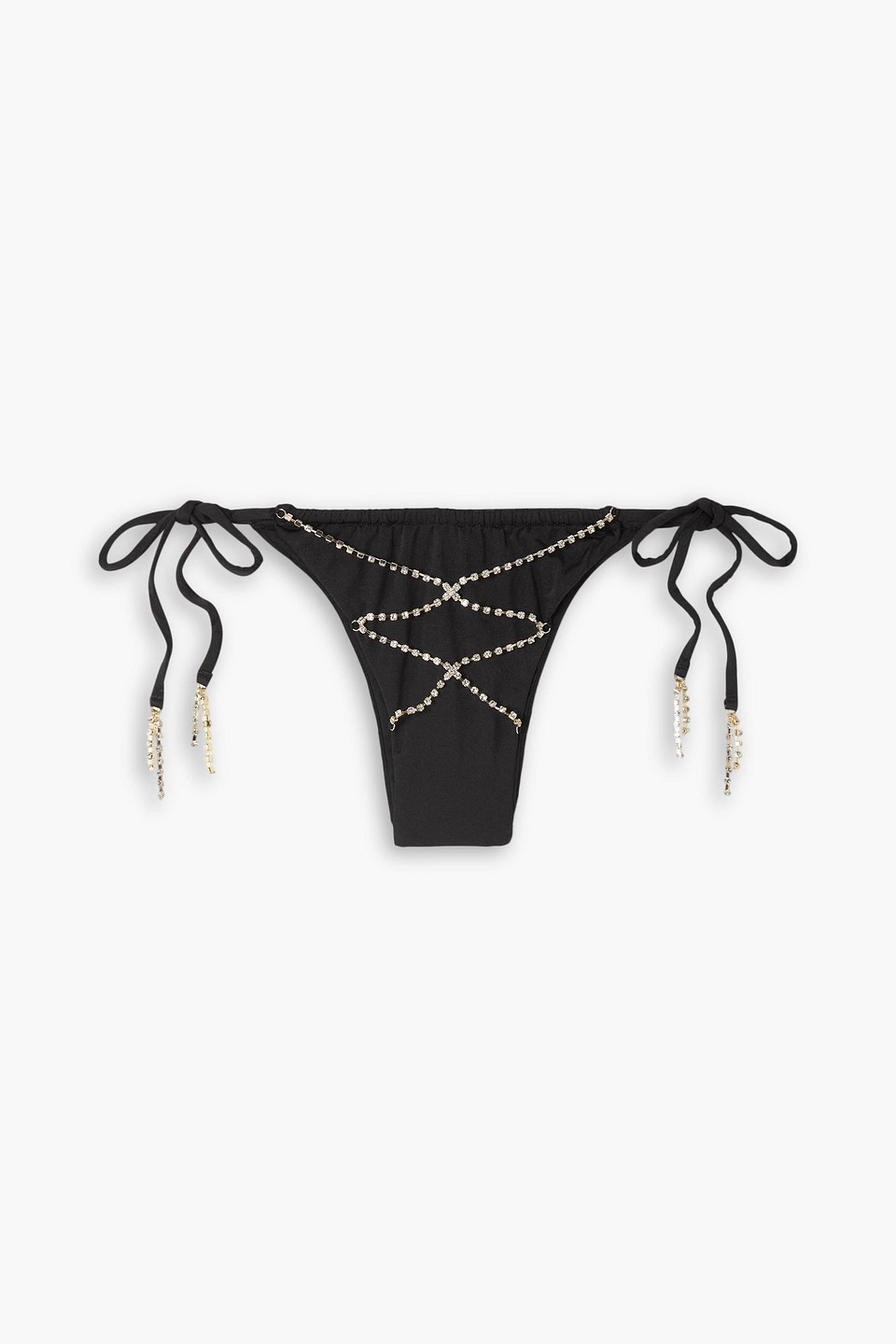Agent Provocateur Wilona Crystal-embellished Bikini Briefs In Black