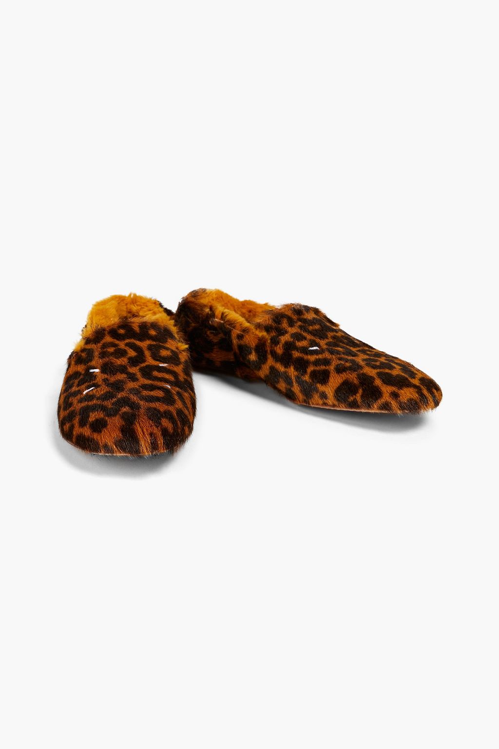 MAISON MARGIELA 레오파드 프린트 인조 퍼 로퍼