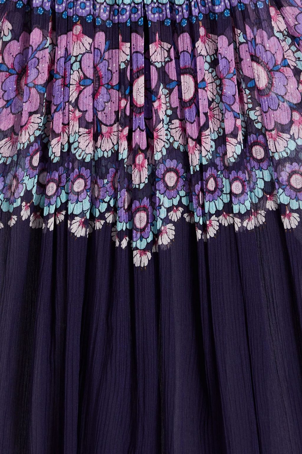 ZIMMERMANN Crystal-embellished floral-print silk-crepon blouse
