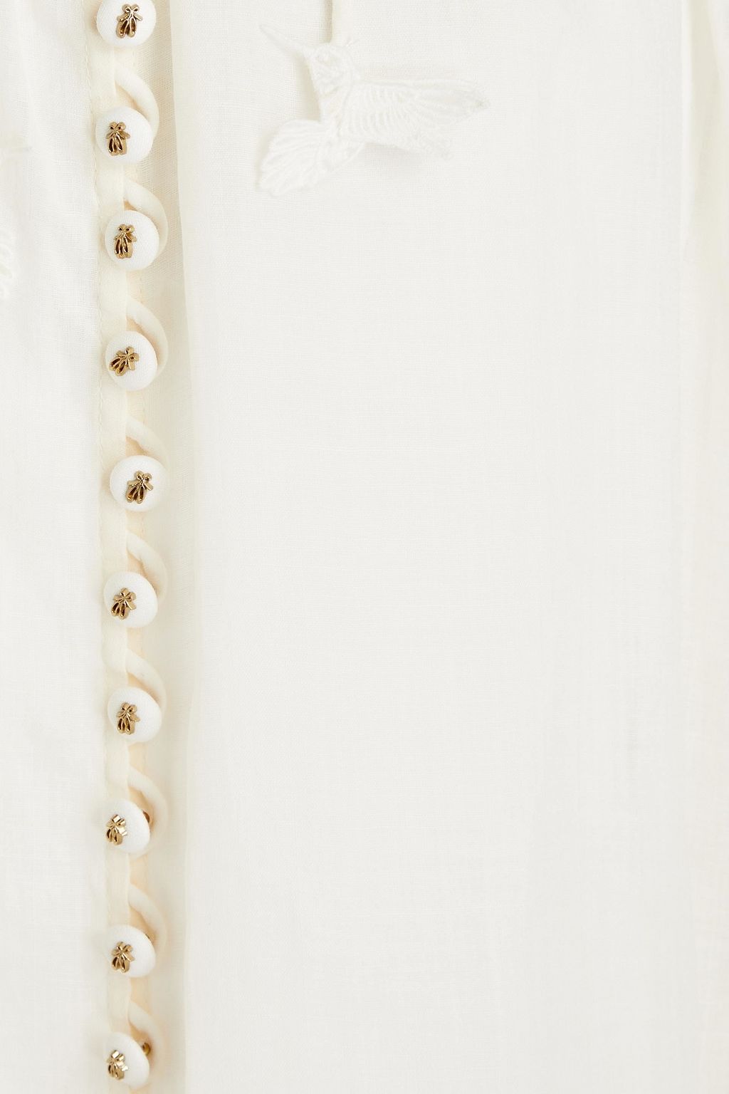ZIMMERMANN Appliquéd ramie blouse