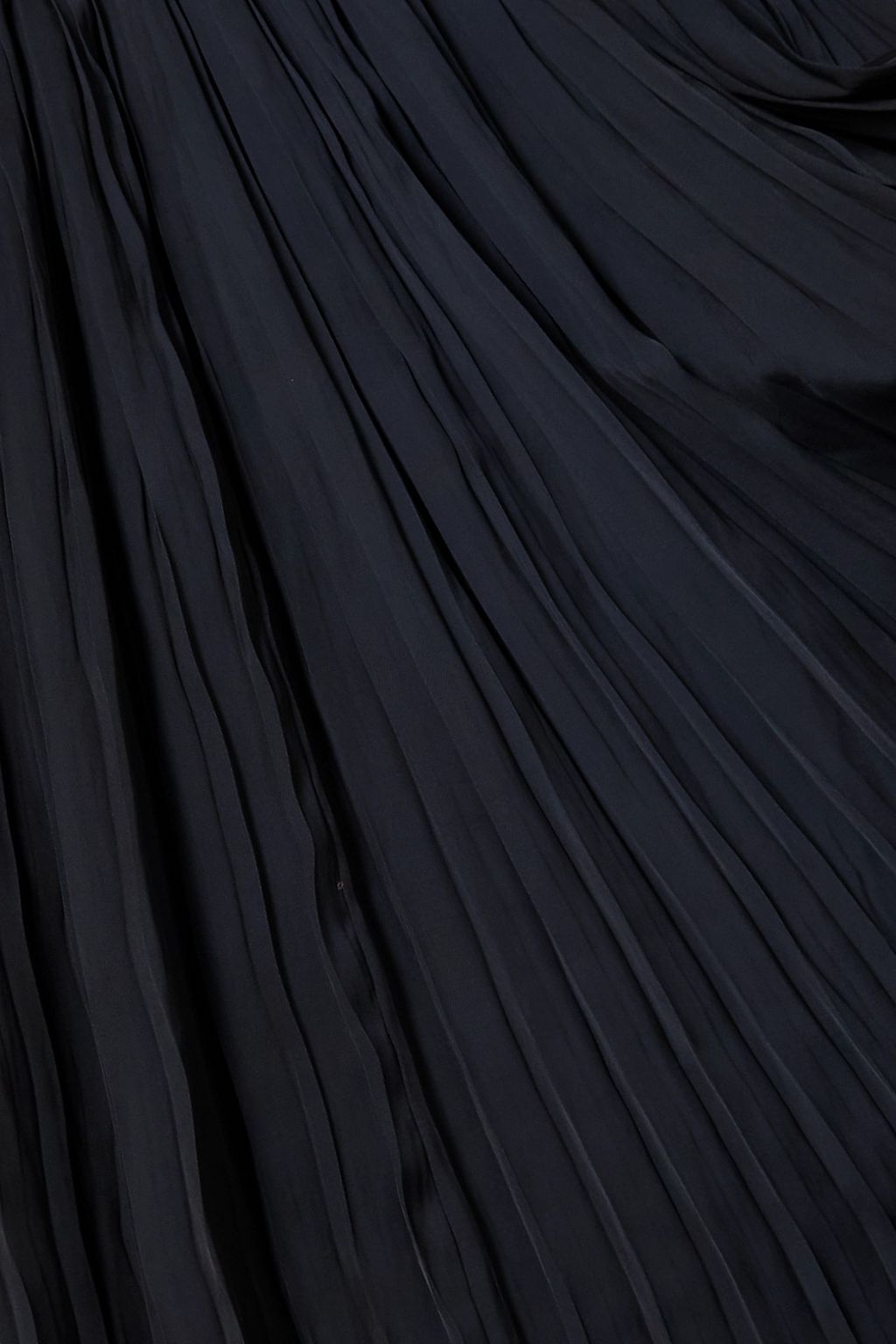 ULLA JOHNSON Valeria plissé-satin maxi dress