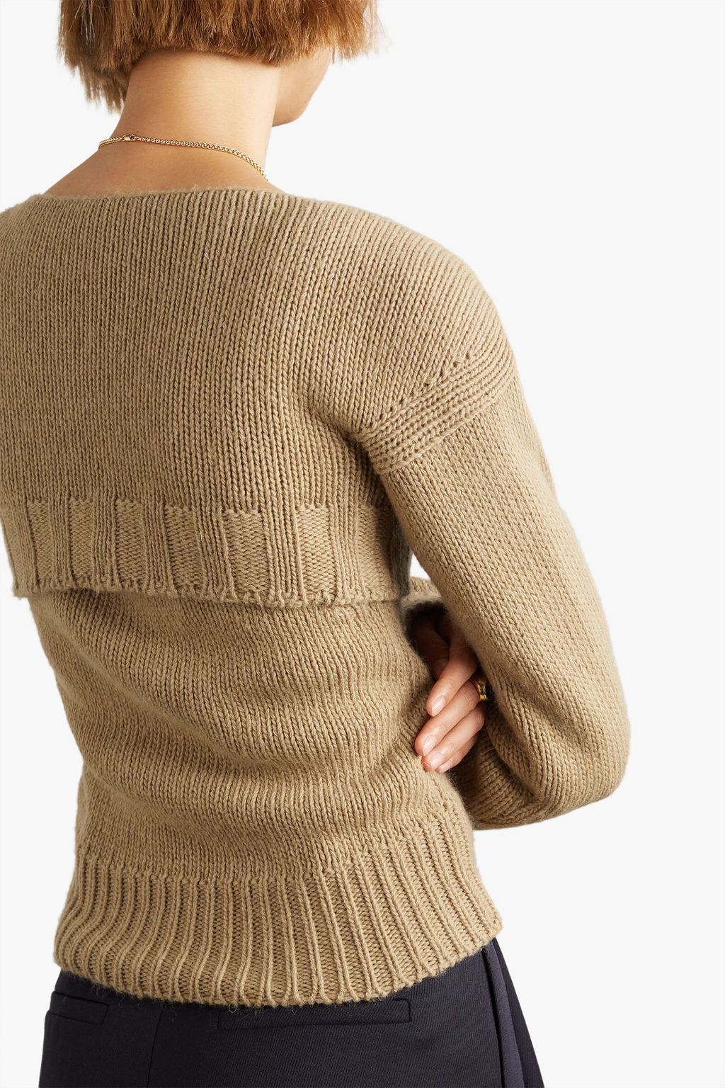 LE 17 SEPTEMBRE Cropped ribbed-knit top