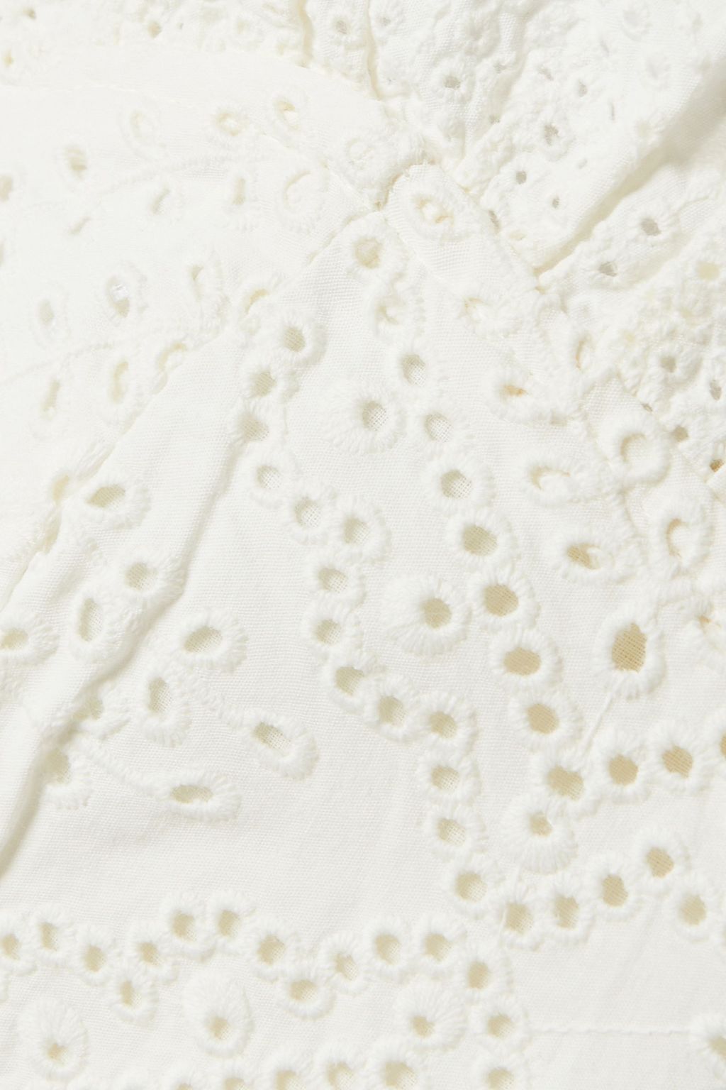 SEA Vienne strapless cropped broderie anglaise cotton-voile bustier top