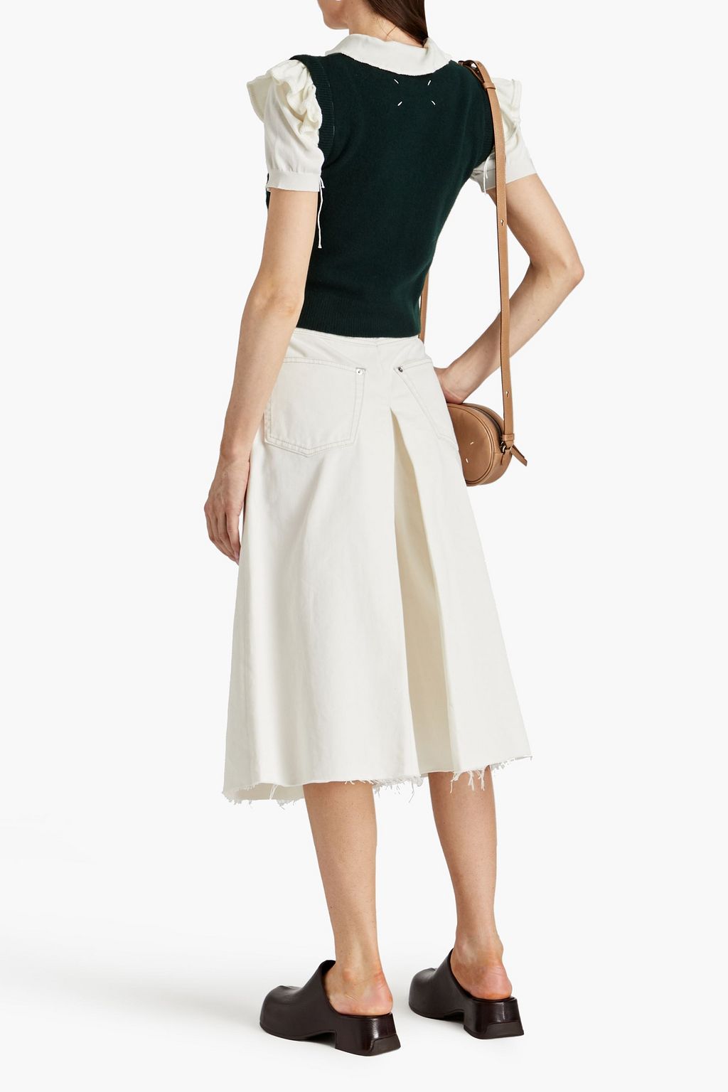 MAISON MARGIELA Pleated denim culottes