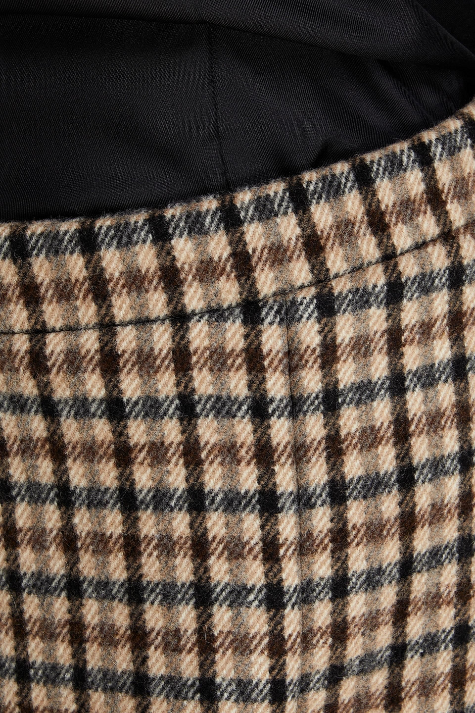 MAISON MARGIELA CHECKED WOOL AND SILK-TWILL JUMPSUIT