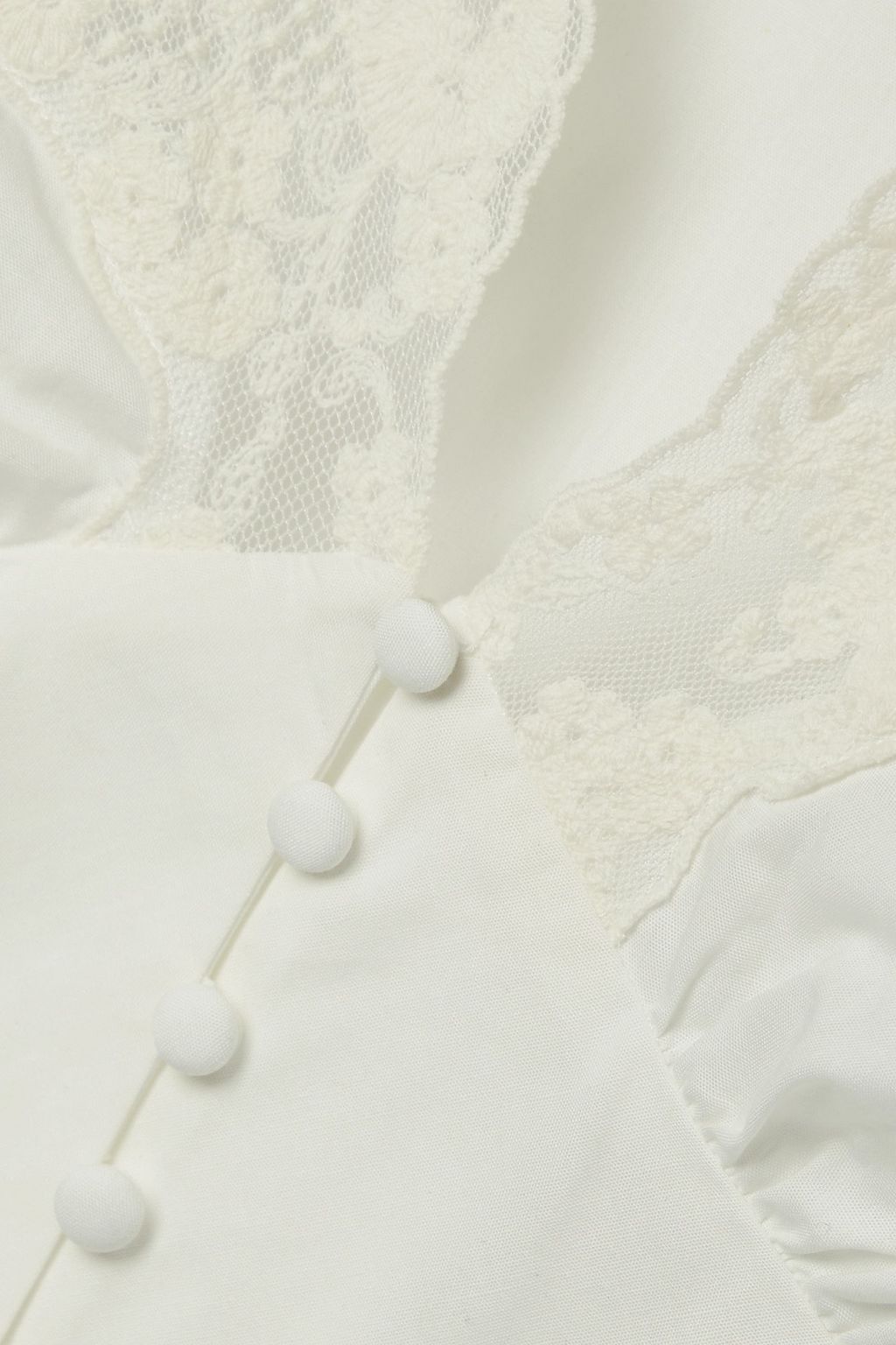 RIXO Amanda lace-trimmed cotton blouse