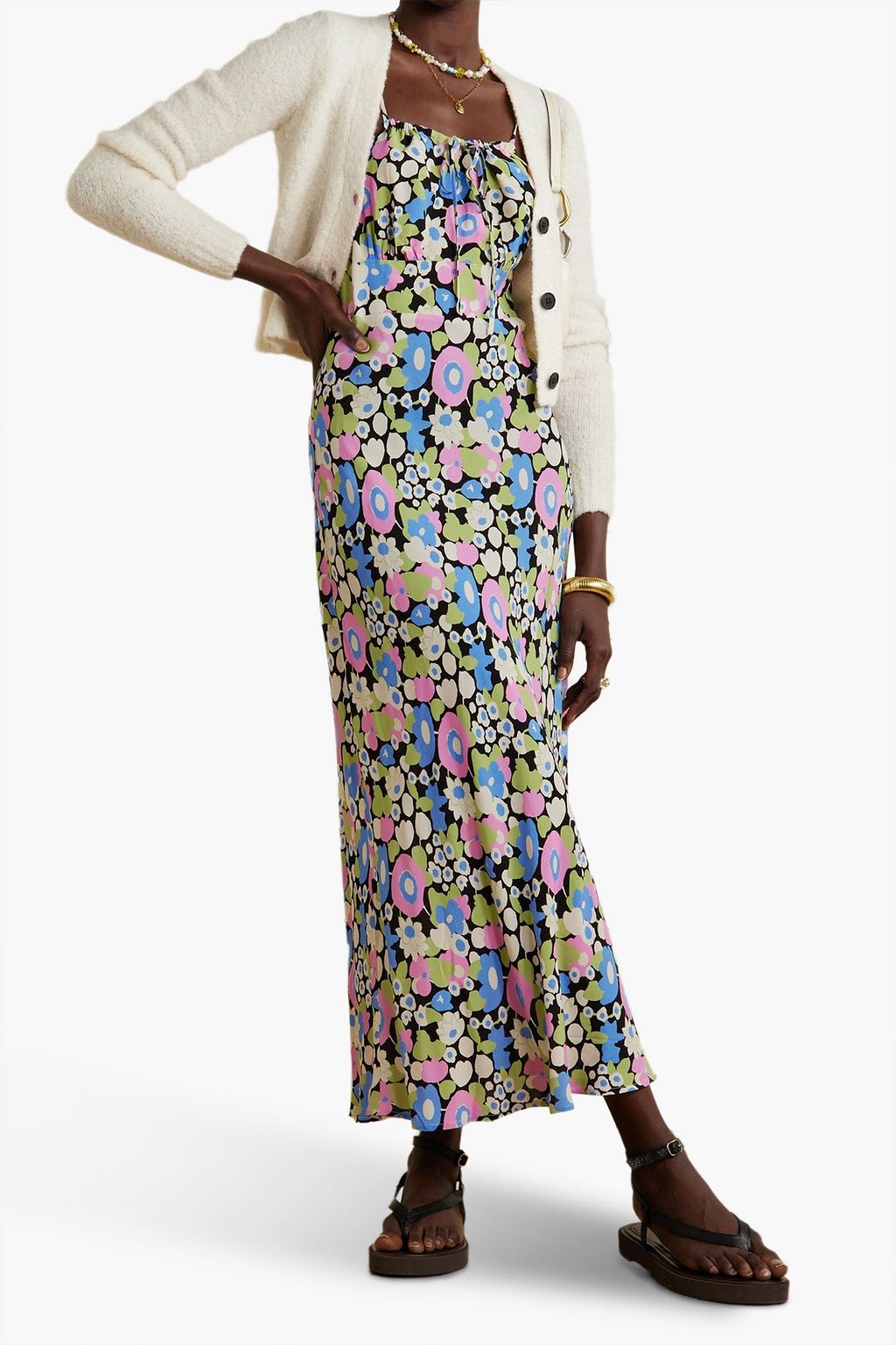 RIXO Maeve floral-print crepe maxi dress