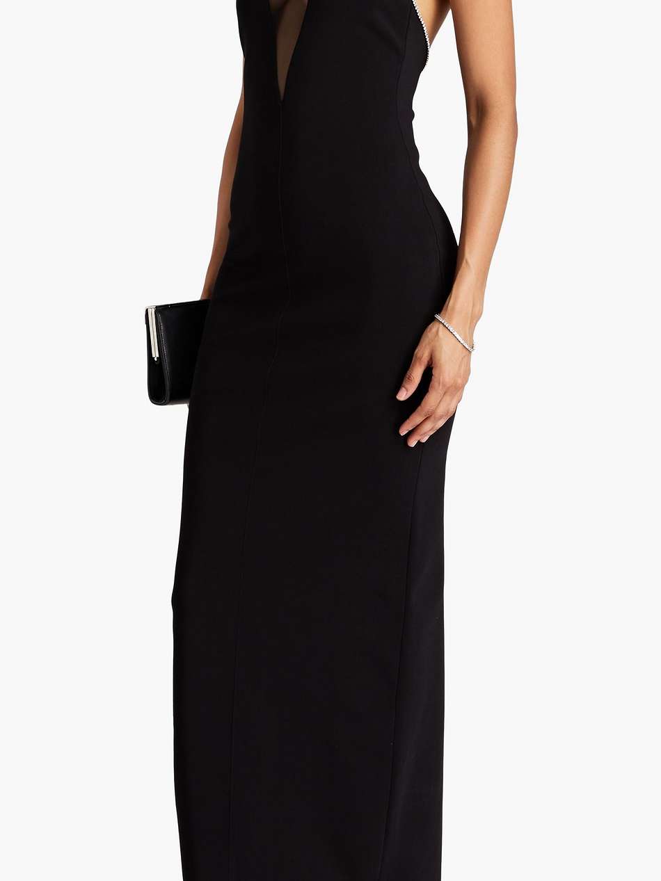 stella crystal-embellished stretch-knit maxi dress