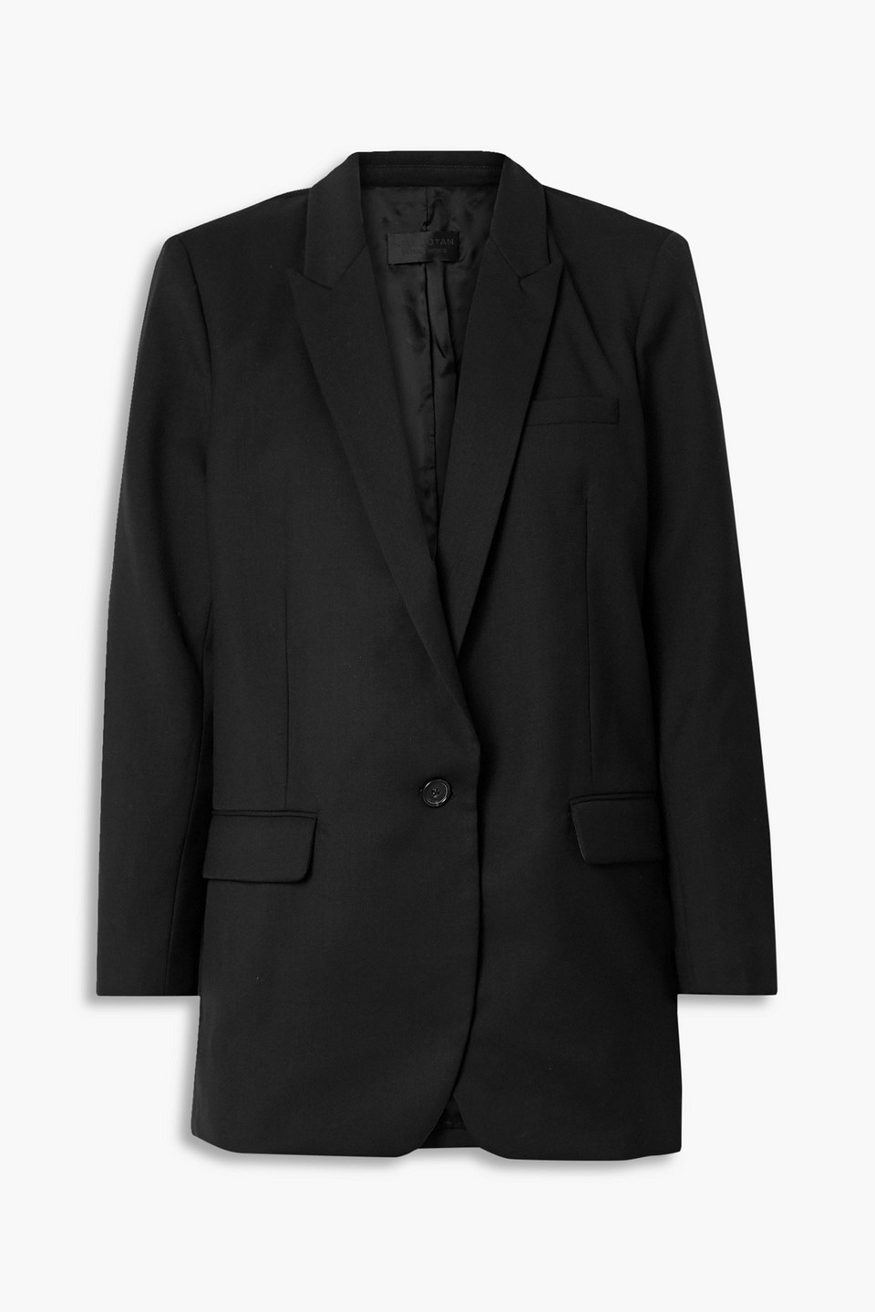Nili Lotan Diane Stretch-wool Twill Blazer In Black