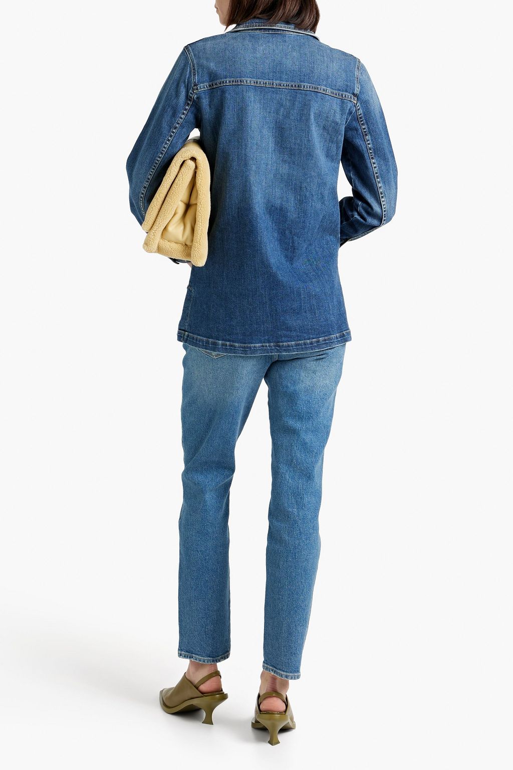 NILI LOTAN Monique lace-up denim top
