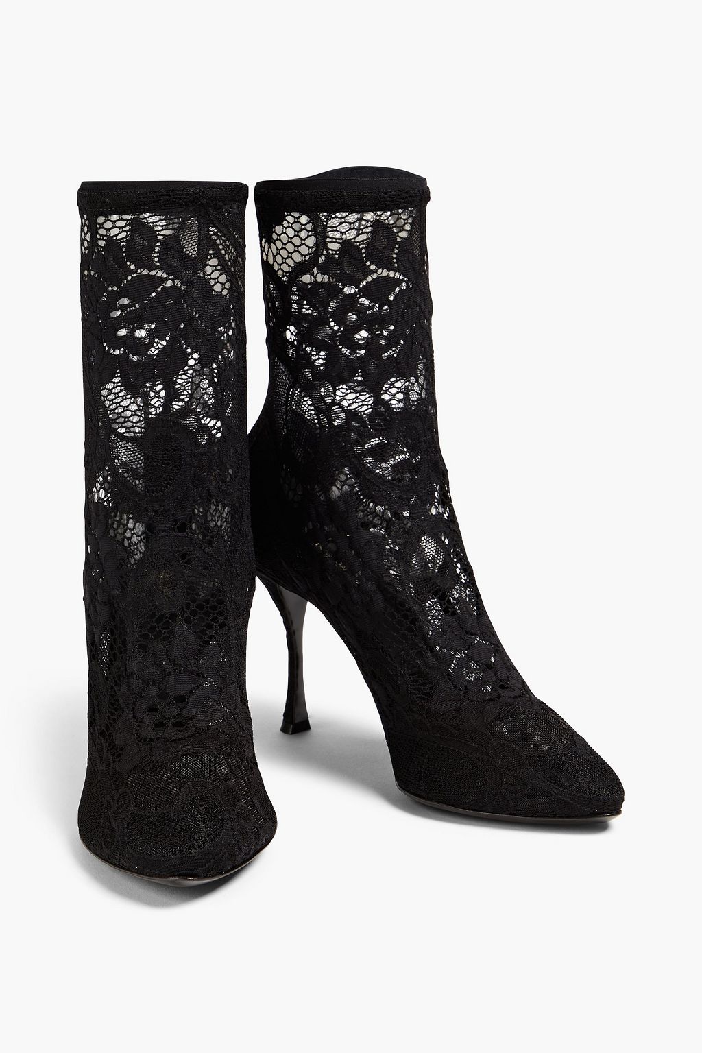DOLCE&GABBANA Stretch-lace ankle boots