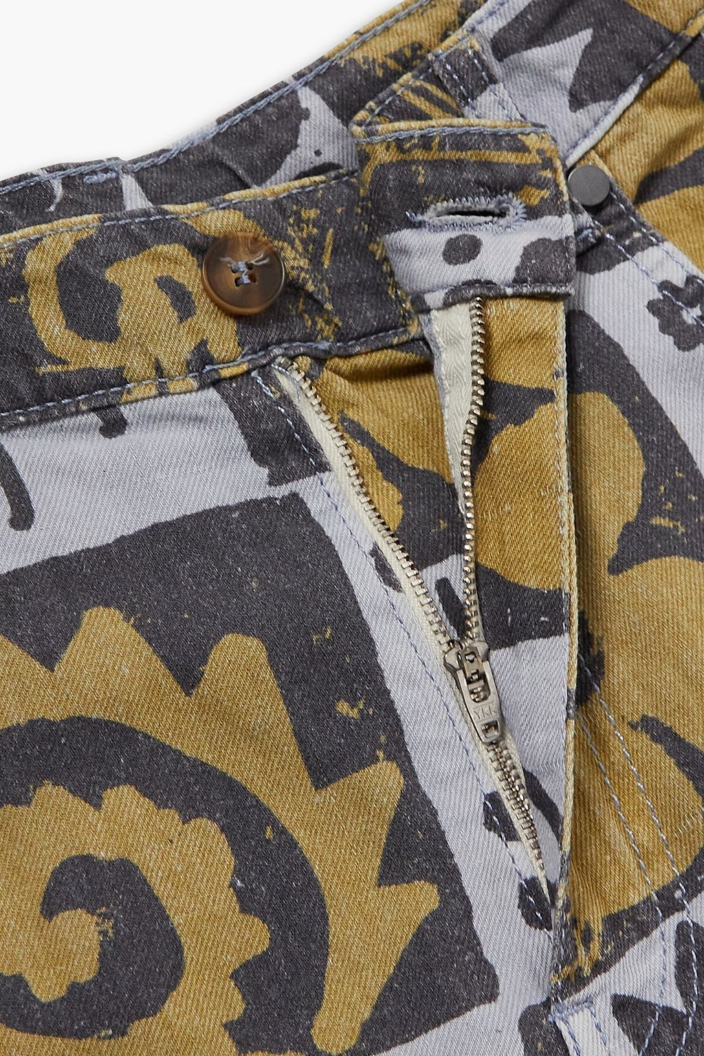 MCQ ALEXANDER MCQUEEN Printed high-rise wide-leg jeans