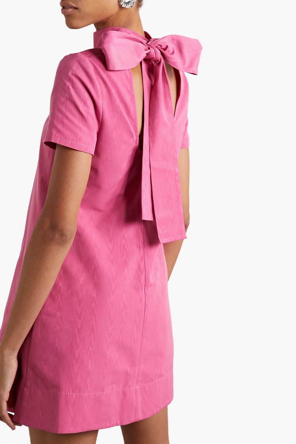 STAUD Ilana gathered jacquard mini dress