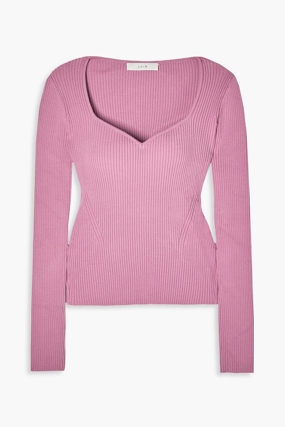 Lvir Oberteil Aus Ripp- Und Pointelle-strick In Pink